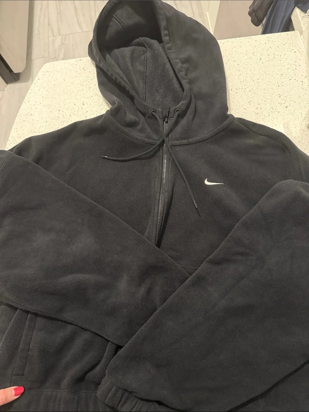 Nike Black Half-Zip Fleece Hoodie